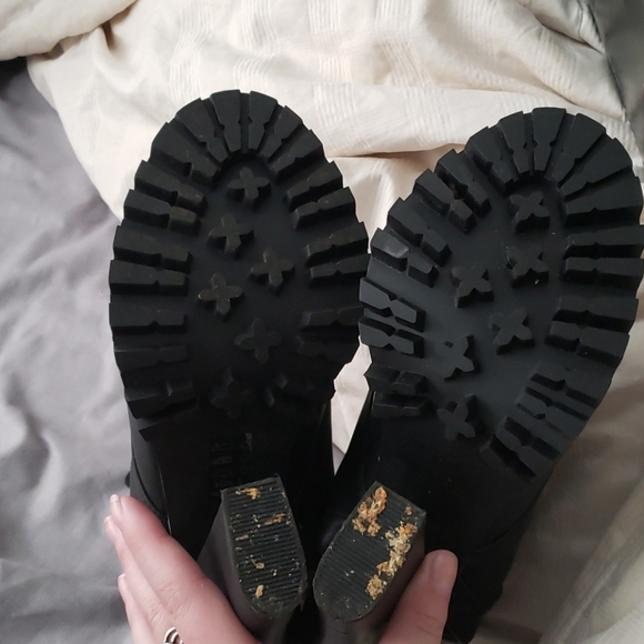 Michael Antonio black lace upheel booties sz 8 - Picture 4 of 5